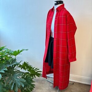 Pendleton Vintage Red Plaid Women's Shirt Jacket